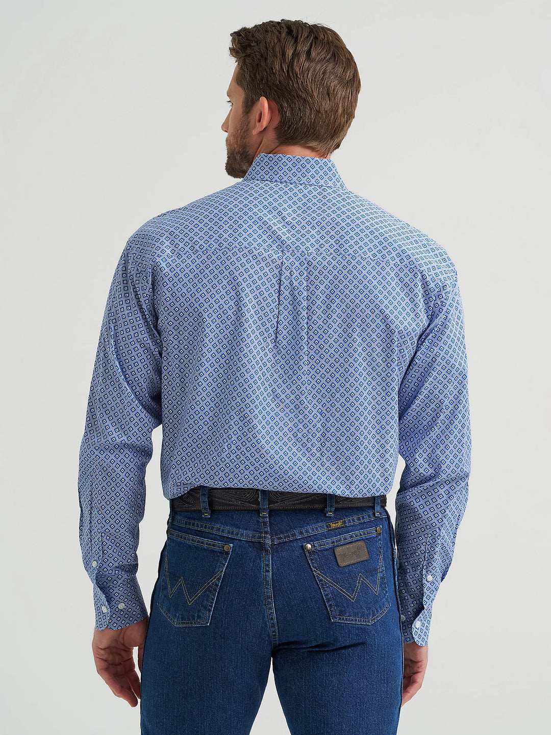 Men's Wrangler® George Strait™ Long Sleeve Button Down Two Pocket Shirt - 112369597