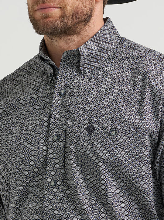 Men's Wrangler® George Strait™ Long Sleeve Button Down One Pocket Shirt - 112369598