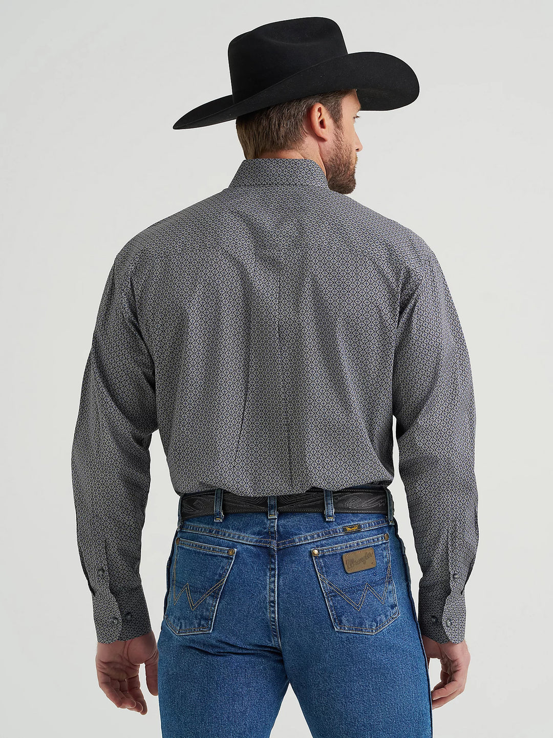 Men's Wrangler® George Strait™ Long Sleeve Button Down One Pocket Shirt - 112369598