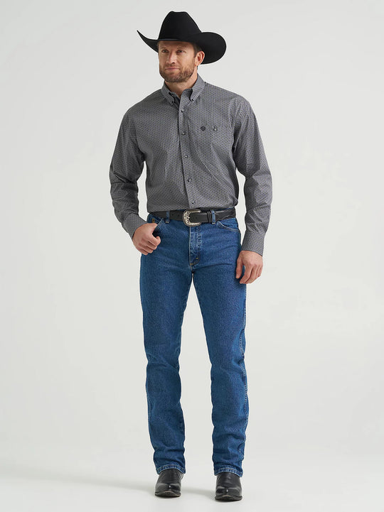 Men's Wrangler® George Strait™ Long Sleeve Button Down One Pocket Shirt - 112369598