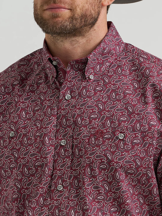 Men's Wrangler® George Strait™ Long Sleeve Button Down Two Pocket Shirt - 112369636