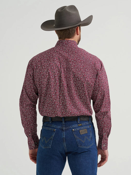 Men's Wrangler® George Strait™ Long Sleeve Button Down Two Pocket Shirt - 112369636
