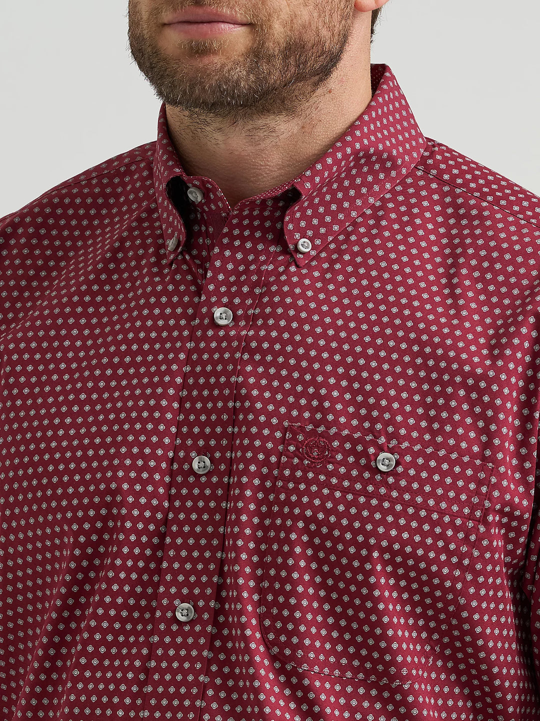 Men's Wrangler® George Strait™ Long Sleeve Button Down One Pocket Shirt - 112369639