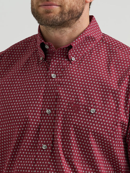 Men's Wrangler® George Strait™ Long Sleeve Button Down One Pocket Shirt - 112369639