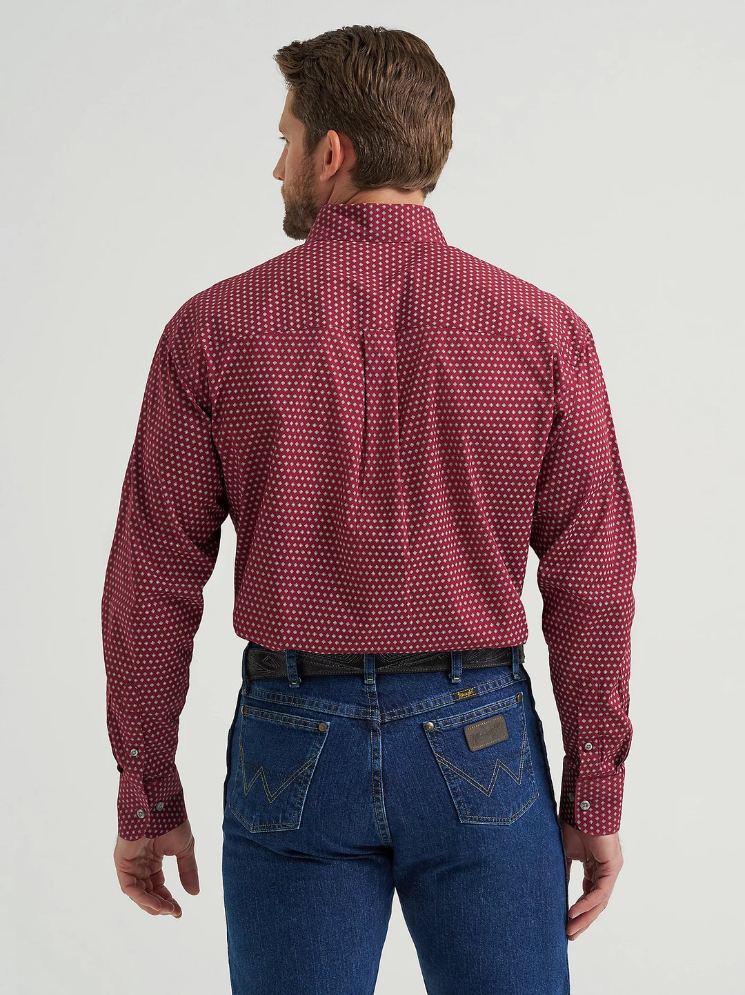 Men's Wrangler® George Strait™ Long Sleeve Button Down One Pocket Shirt - 112369639