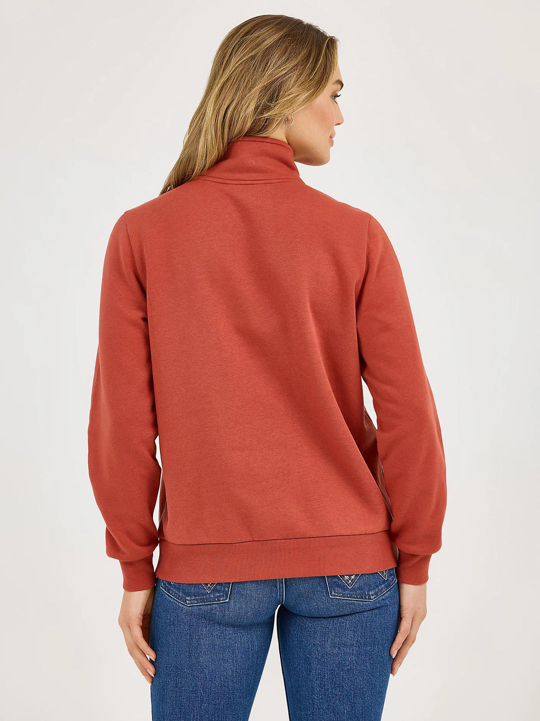 Ladies Wrangler Western Quarter Zip Sweatshirt - 112371636
