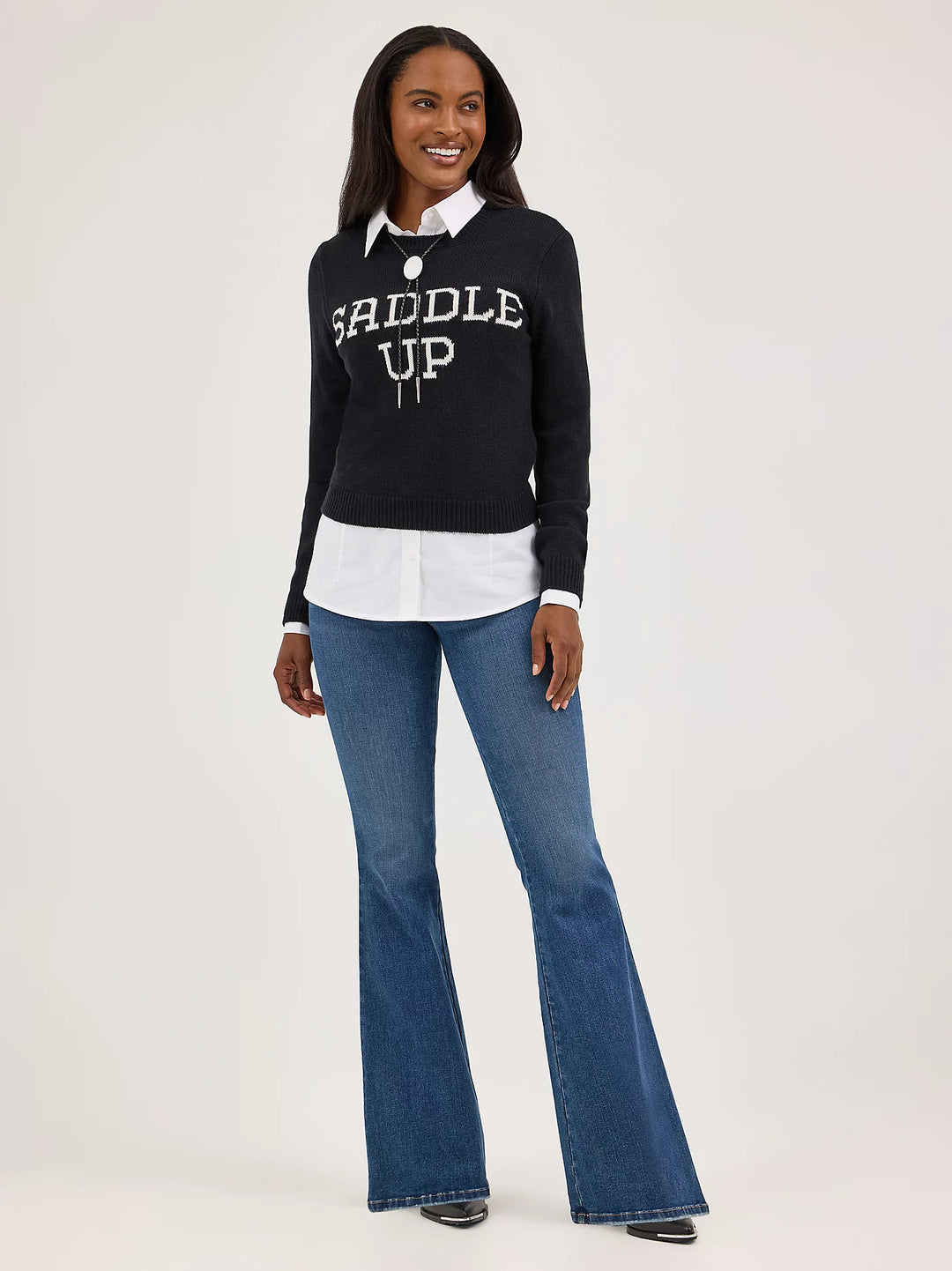 Ladies Wrangler Western Shrunken Sweater - 112372333