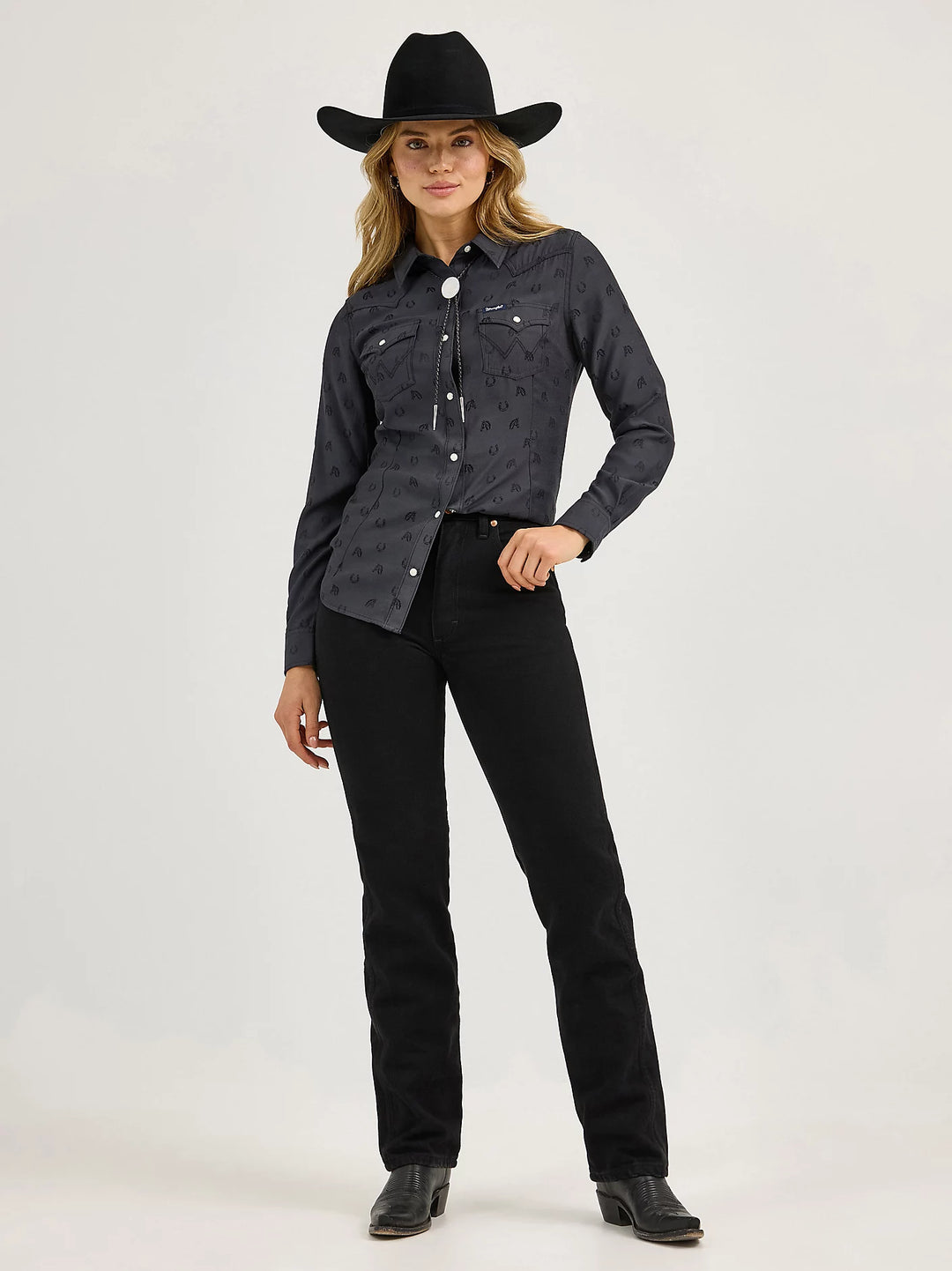 Ladies Wrangler All Occasion Western Snap Shirt - 112372429