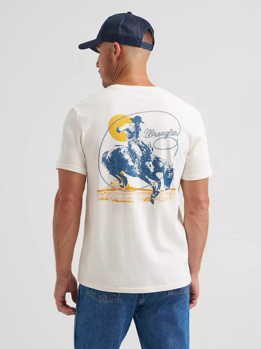Men's Wrangler Lassoing Cowboy Back Graphic T-Shirt - 112372852