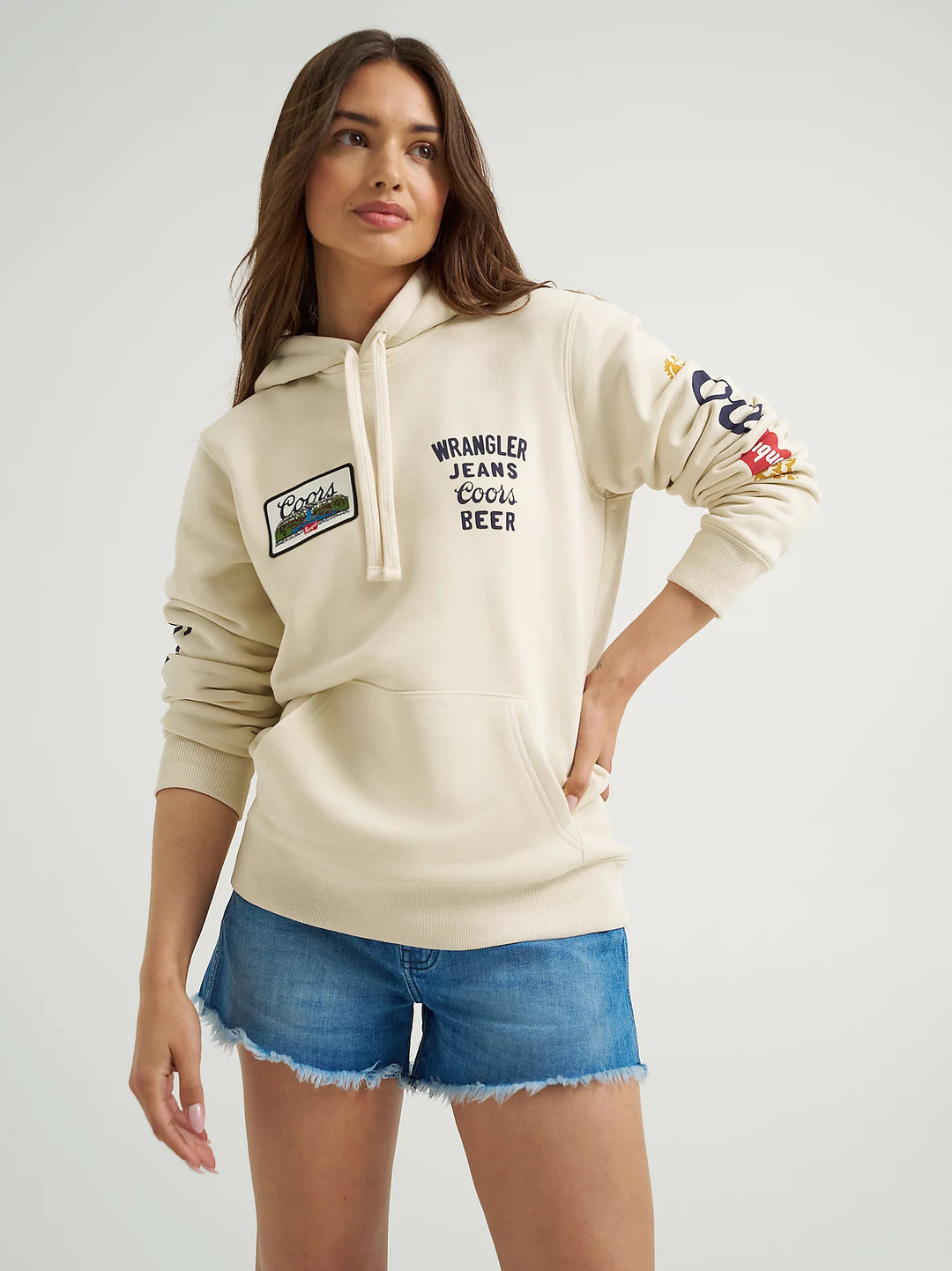 Wrangler X Coors Banquet Antique White Hoodie - 112373866
