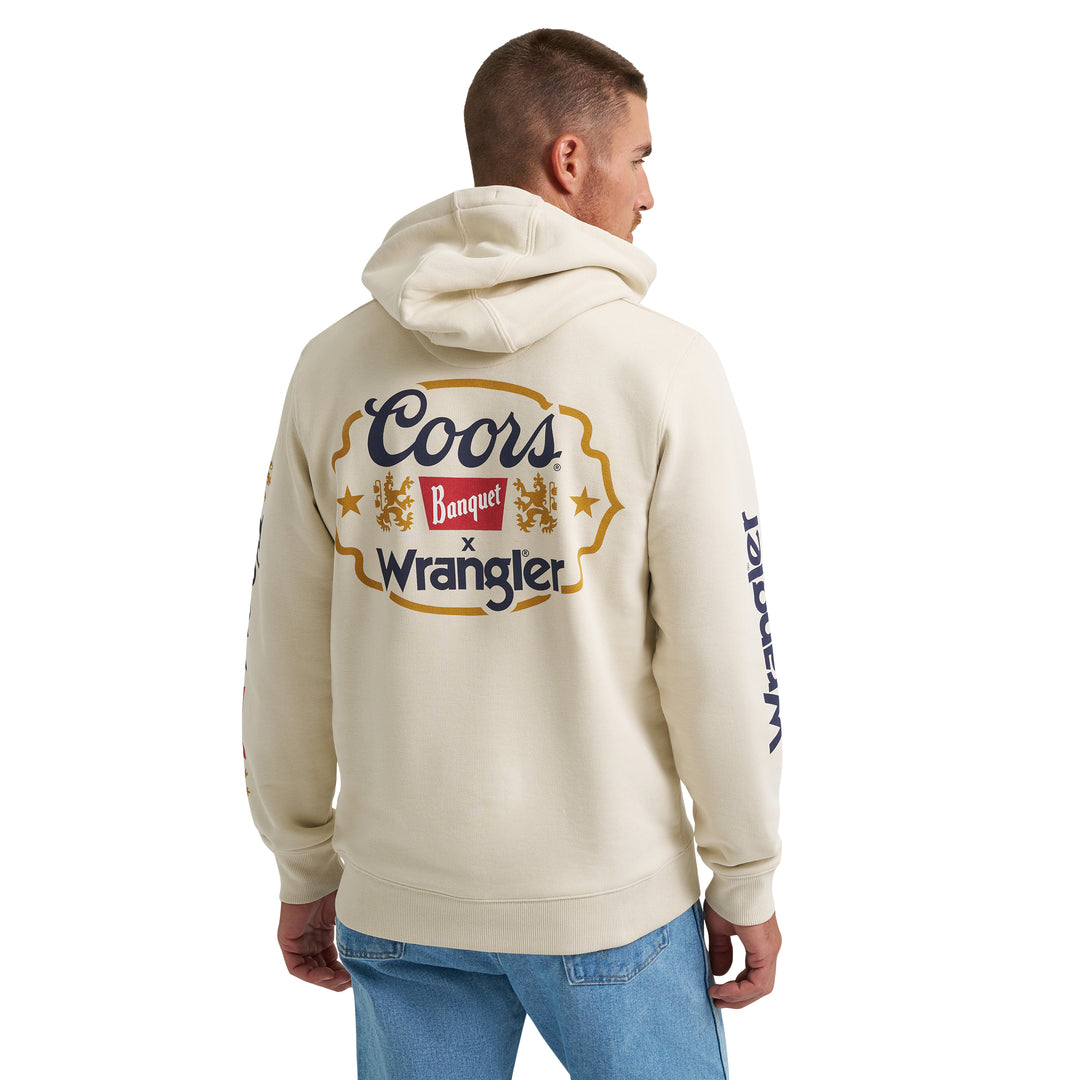 Wrangler X Coors Banquet Antique White Hoodie - 112373866