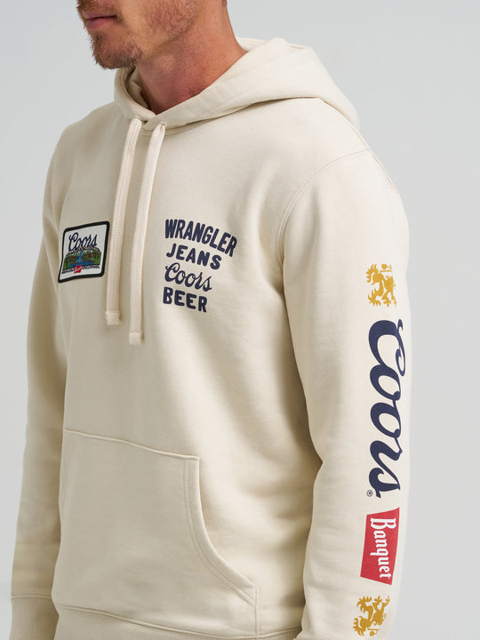 Wrangler X Coors Banquet Antique White Hoodie - 112373866
