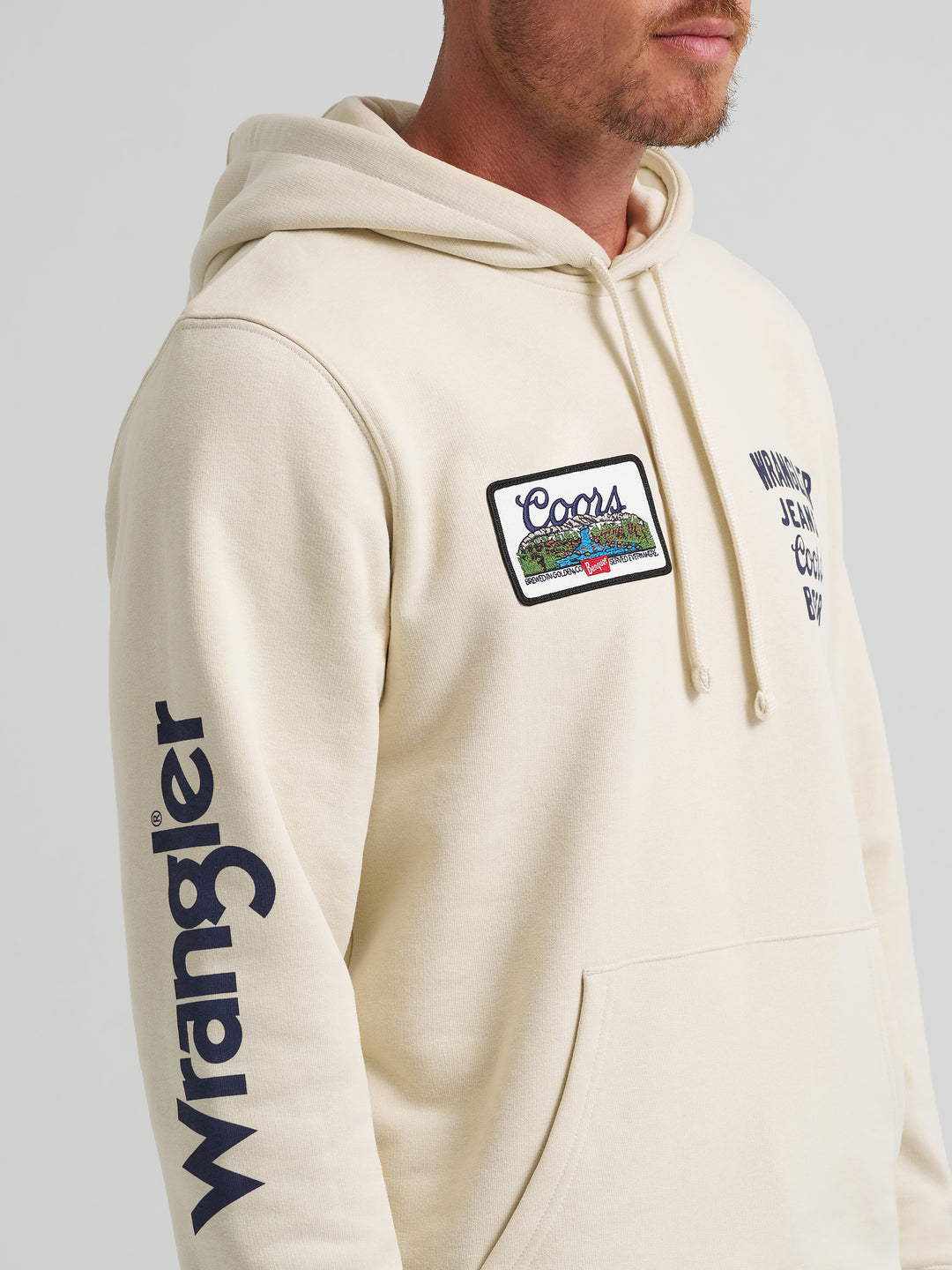 Wrangler X Coors Banquet Antique White Hoodie - 112373866