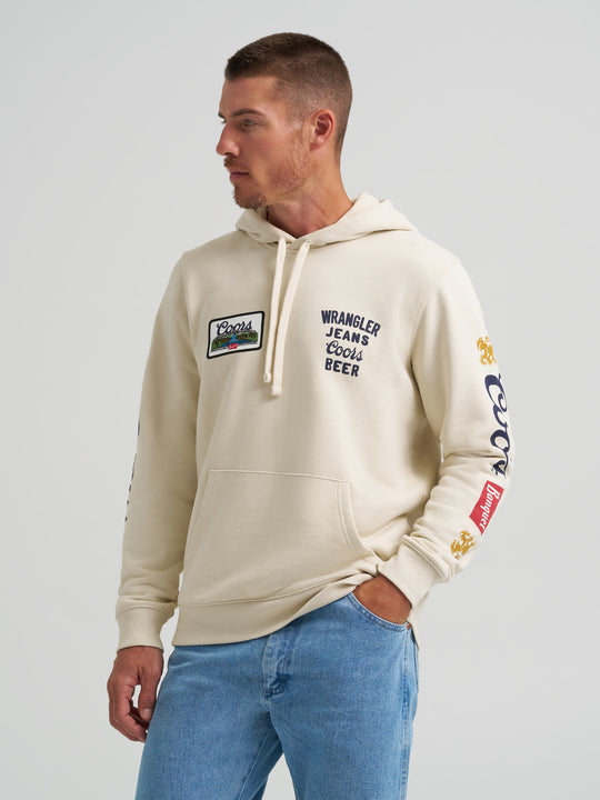 Wrangler X Coors Banquet Antique White Hoodie - 112373866