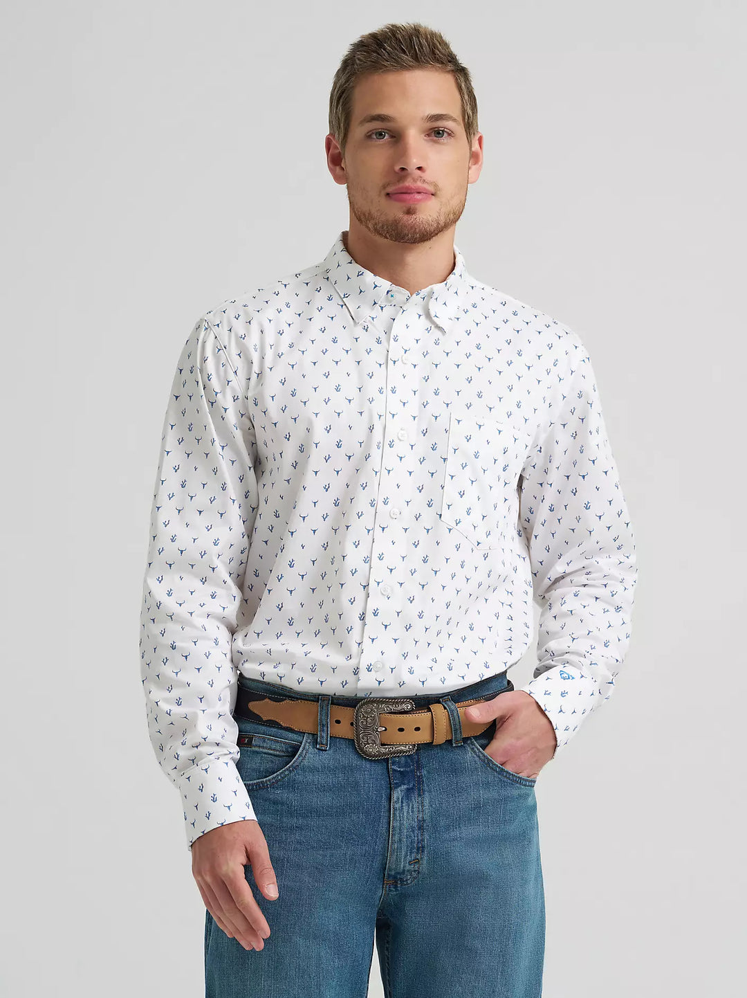 Men's Wrangler Cody Johnson One Pocket Button Down Shirt - 112374486