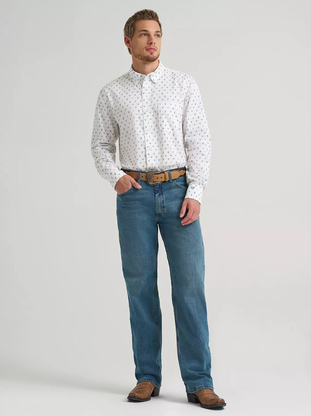 Men's Wrangler Cody Johnson One Pocket Button Down Shirt - 112374486