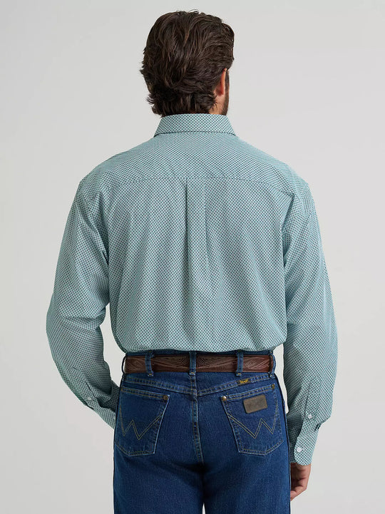 Men's Wrangler® George Strait™ Long Sleeve Button Down Two Pocket Shirt - 112374540