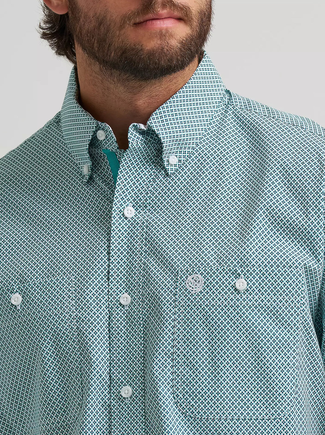Men's Wrangler® George Strait™ Long Sleeve Button Down Two Pocket Shirt - 112374540