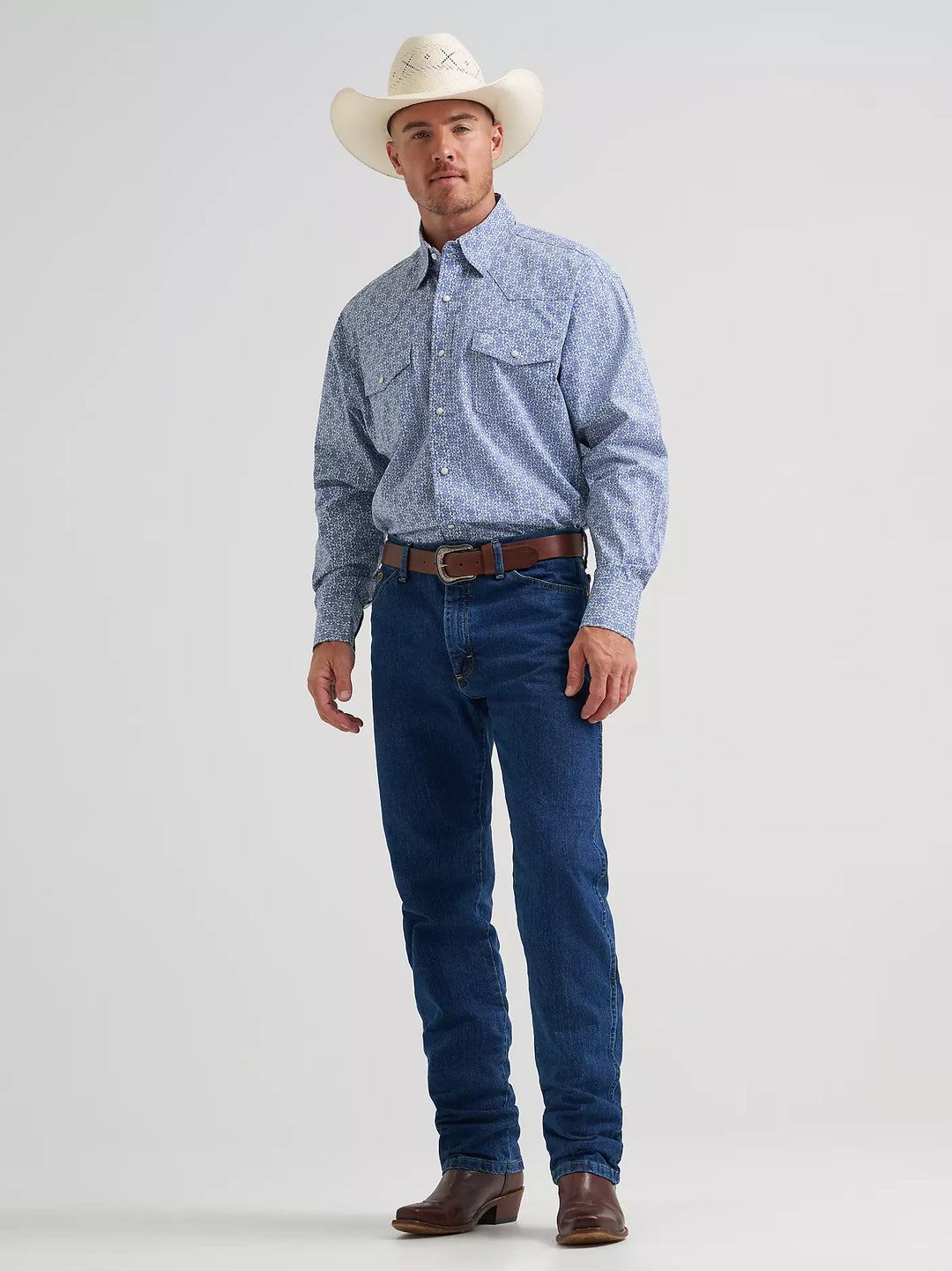 Men's Wrangler® George Strait™ Troubadour Long Sleeve Western Snap Shirt - 112374584