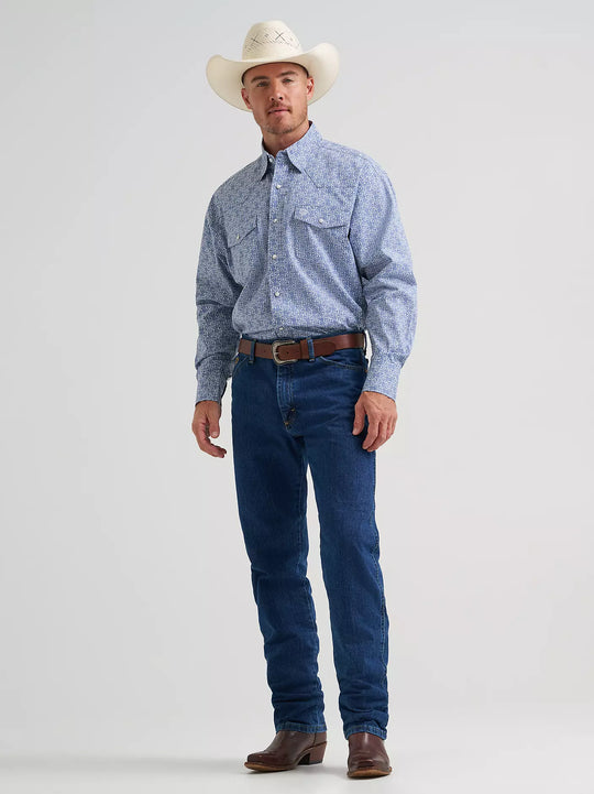 Men's Wrangler® George Strait™ Troubadour Long Sleeve Western Snap Shirt - 112374584