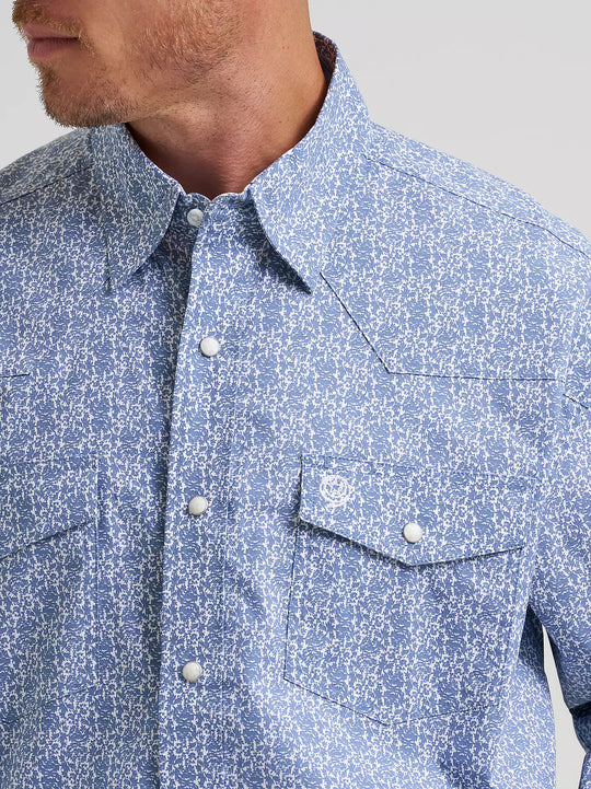 Men's Wrangler® George Strait™ Troubadour Long Sleeve Western Snap Shirt - 112374584