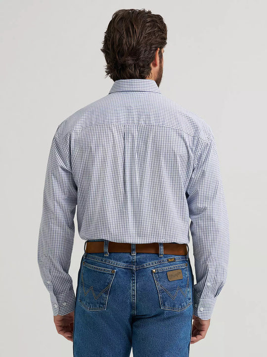 Men's Wrangler George Strait Long Sleeve Button Down Two Pocket Shirt - 112374605