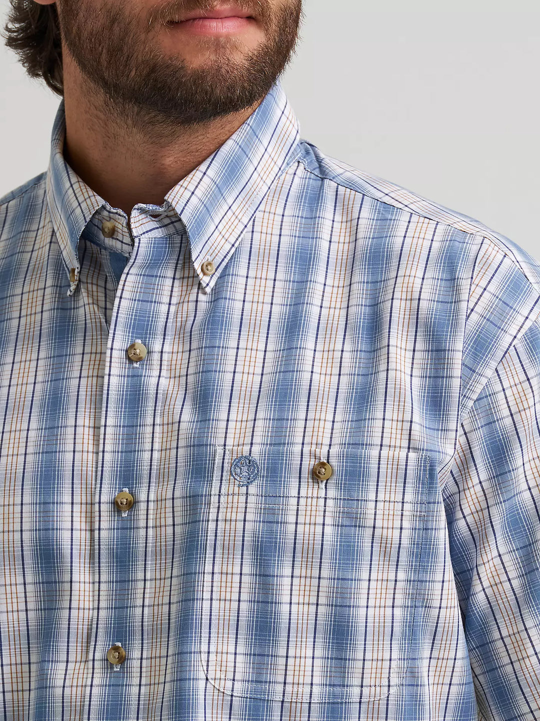 Wrangler George Strait Short Sleeve One Pocket Button Down Shirt - 112374606