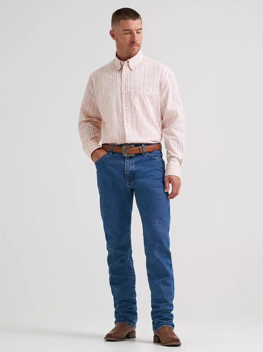 Wrangler George Strait Long Sleeve Button Down One Pocket Shirt - 112374610