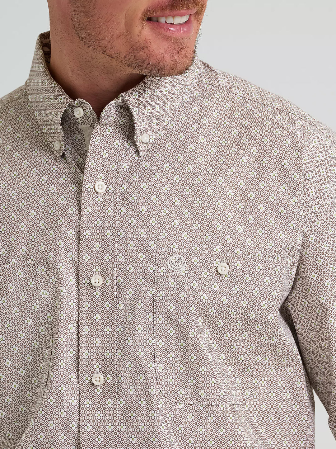 Men's Wrangler George Strait Short Sleeve Two Pocket Button Down Shirt - 112374614