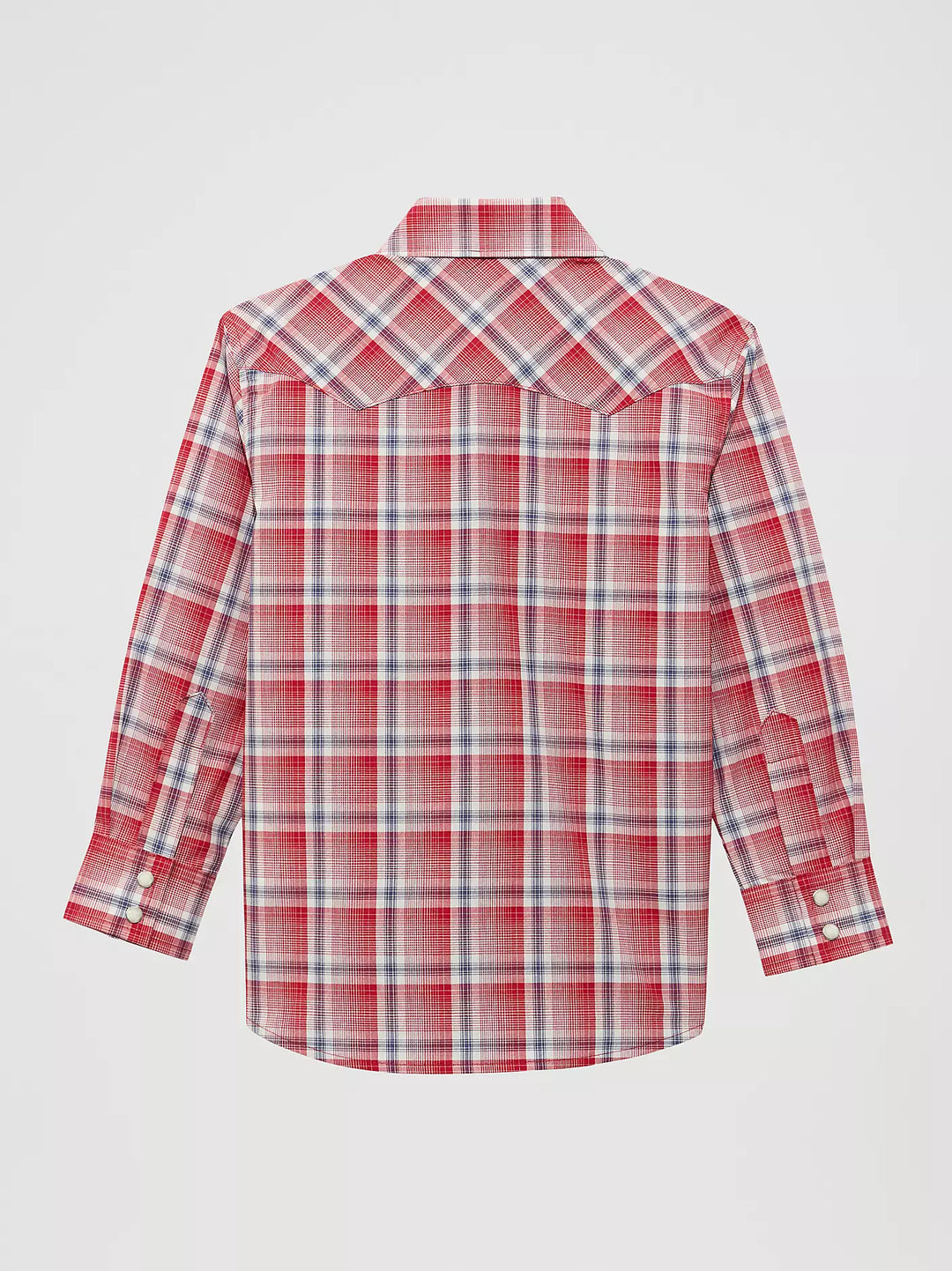 Boy's Wrangler Retro® Western Snap Plaid Shirt with Front Sawtooth Pockets - 112374768