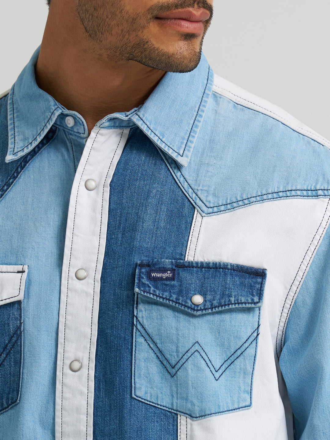 Men's Wrangler Vintage-Inspired Brushpopper Western Snap - 112374802