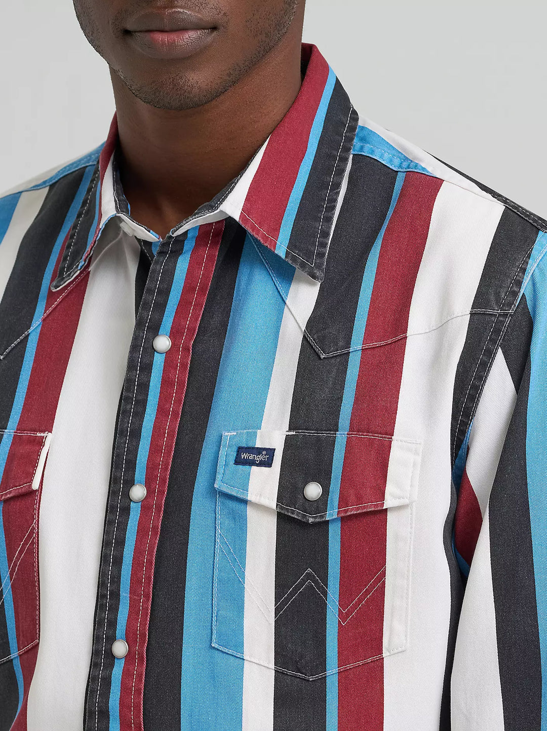 Men's Wrangler Vintage-Inspired Brushpopper Western Snap Workshirt - 112374804