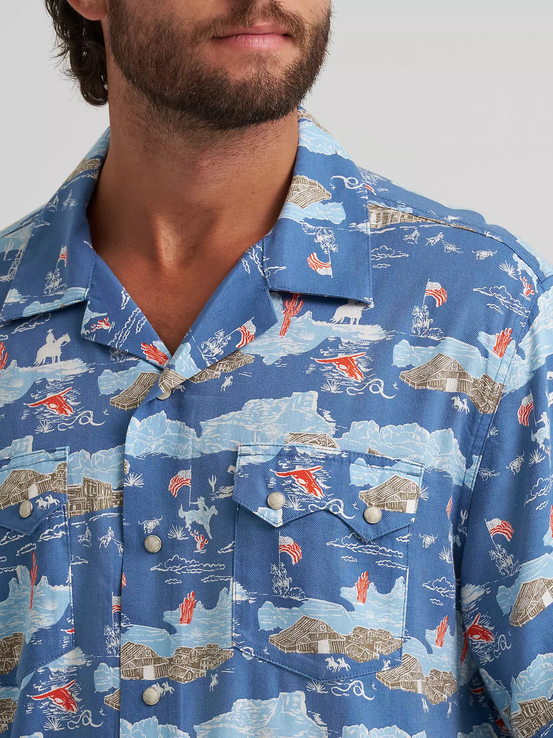 Men's Wrangler Coconut Cowboy Camp Shirt - 112374838