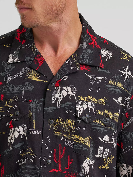 Men's Wrangler Coconut Cowboy Camp Shirt - 11237