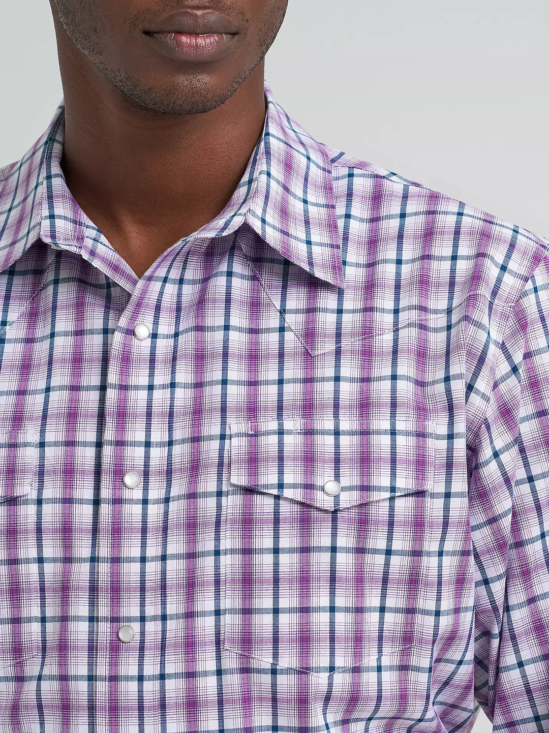 Men's Wrangler Wrinkle Resist Long Sleeve Western Snap Plaid Shirt - 112374877- FINAL SALE