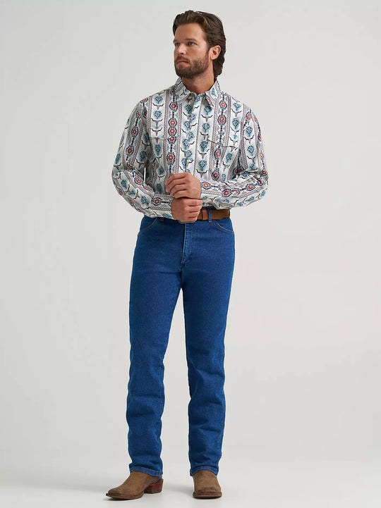 Men's Wrangler Checotah® Long Sleeve Western Snap Printed Shirt - 112374908