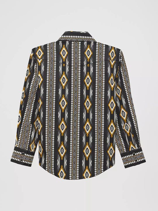 Boy's Wrangler Checotah Long Sleeve Western Snap Shirt - 112374911
