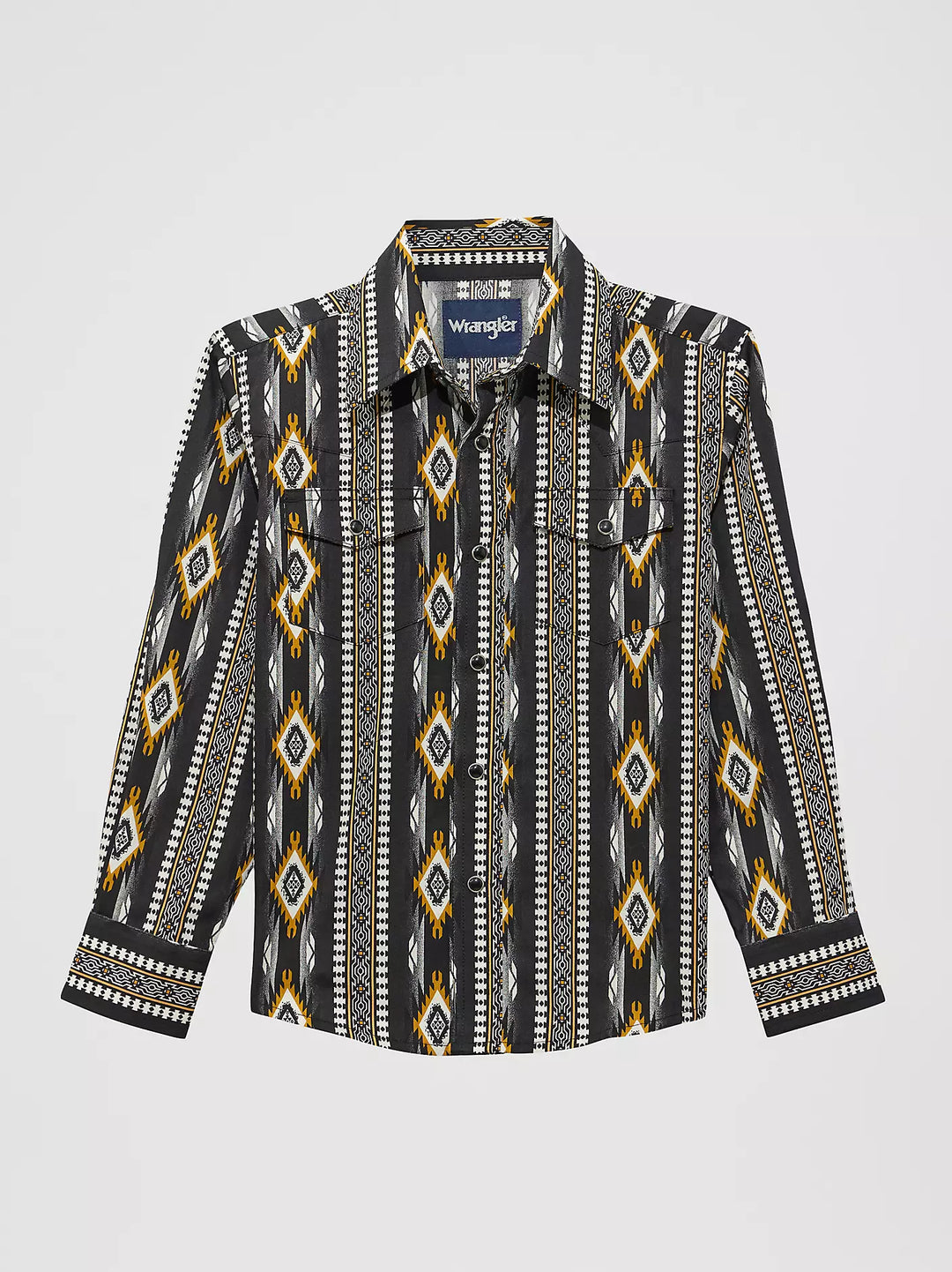 Boy's Wrangler Checotah Long Sleeve Western Snap Shirt - 112374911