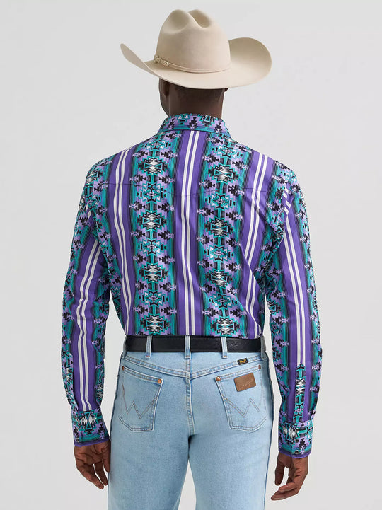 Men's Wrangler Checotah® Long Sleeve Western Snap Printed Shirt - 112374916