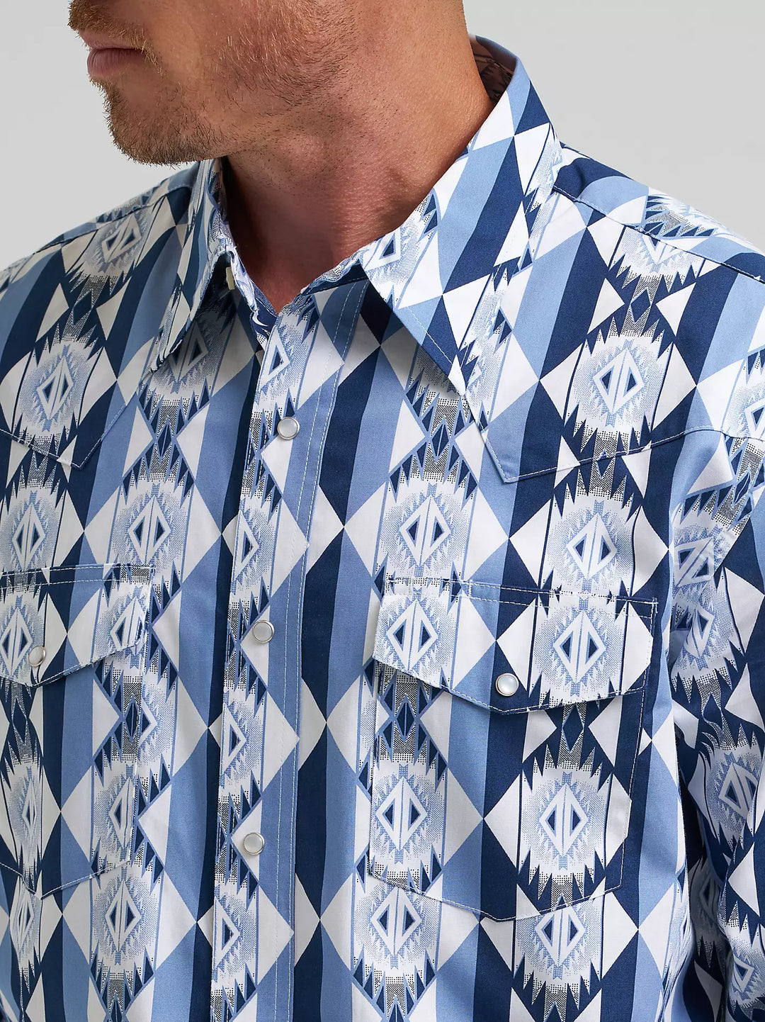 Men's Wrangler Checotah® Long Sleeve Western Snap Printed Shirt - 112374917