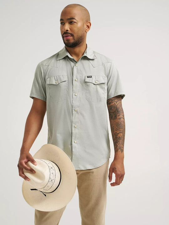 Men's Wrangler All Terrain Gear Drover Short Sleeve Utility Shirt - 112375153