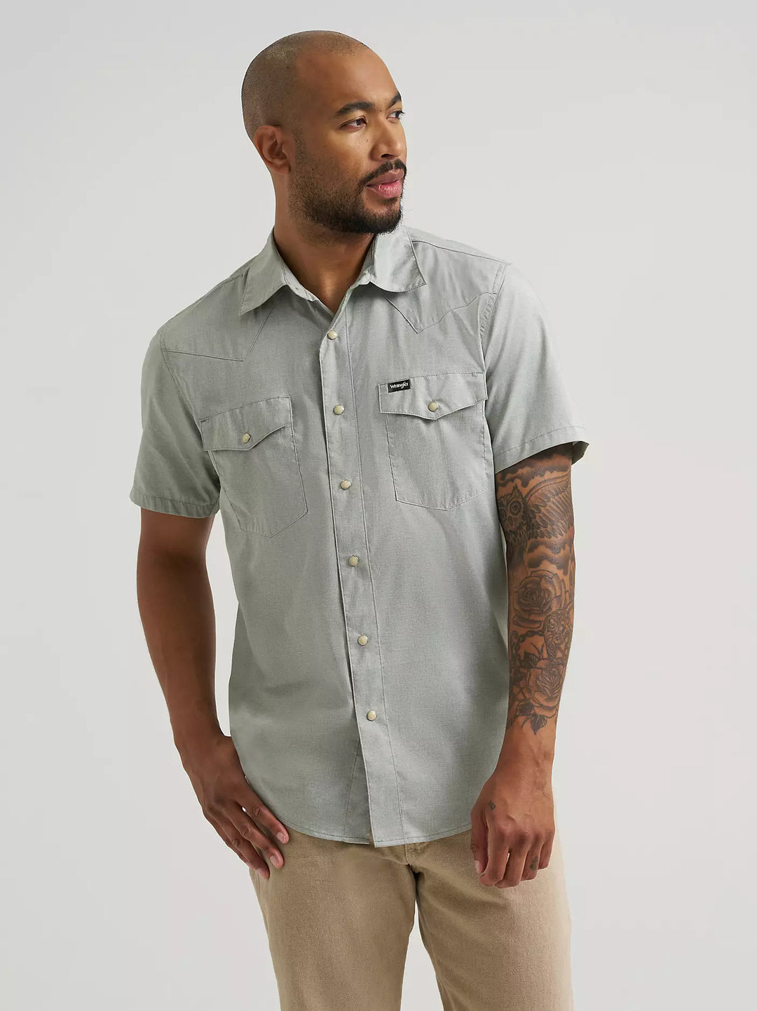 Men's Wrangler All Terrain Gear Drover Short Sleeve Utility Shirt - 112375153