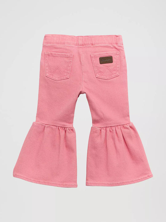 Little Girl's Wrangler Vibrant Ruffle Leg Flare Jean - 112375233