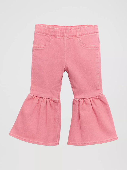 Little Girl's Wrangler Vibrant Ruffle Leg Flare Jean - 112375233