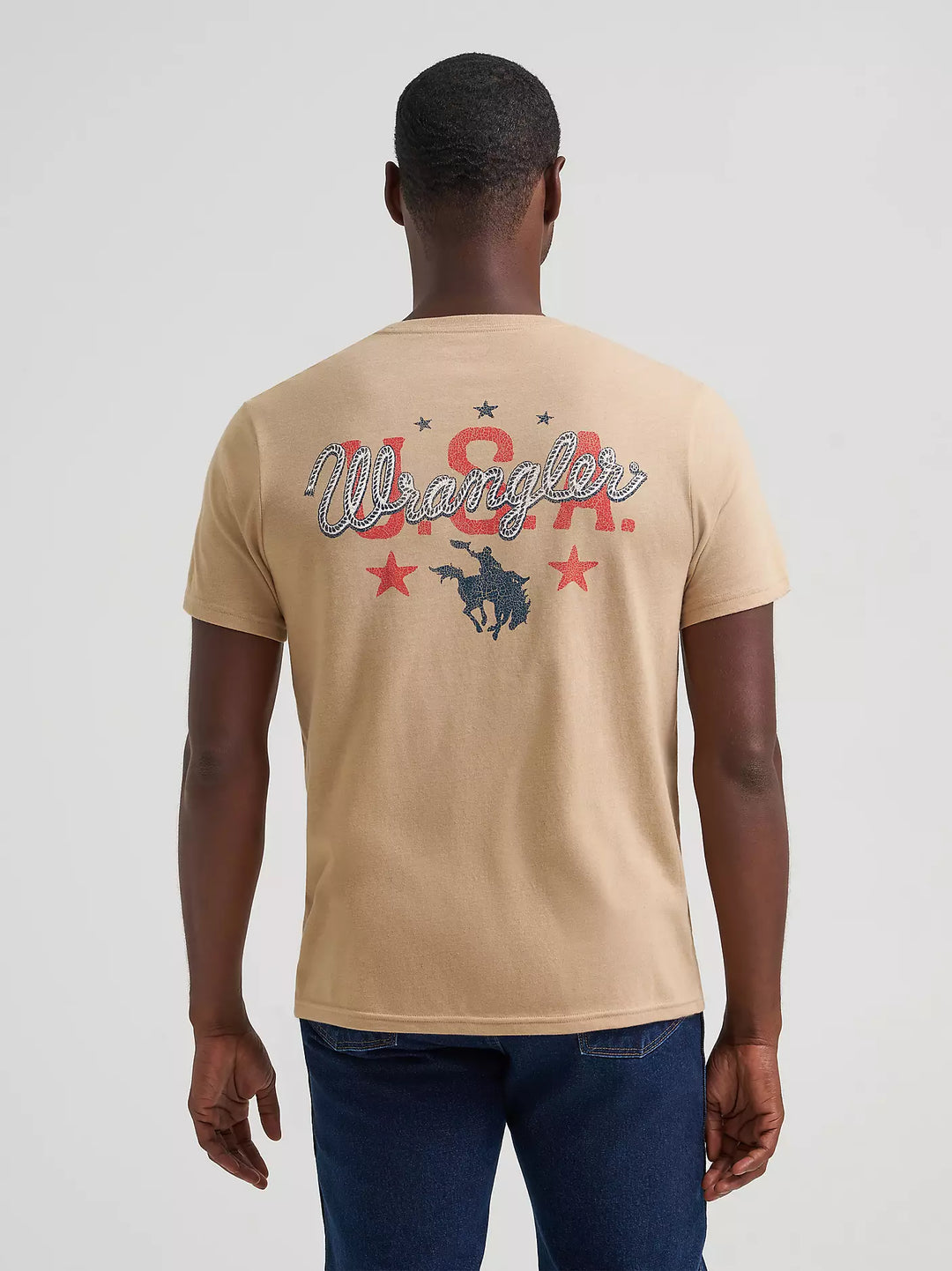 Men's USA Wrangler Rope Back Graphic T-Shirt - 112375736