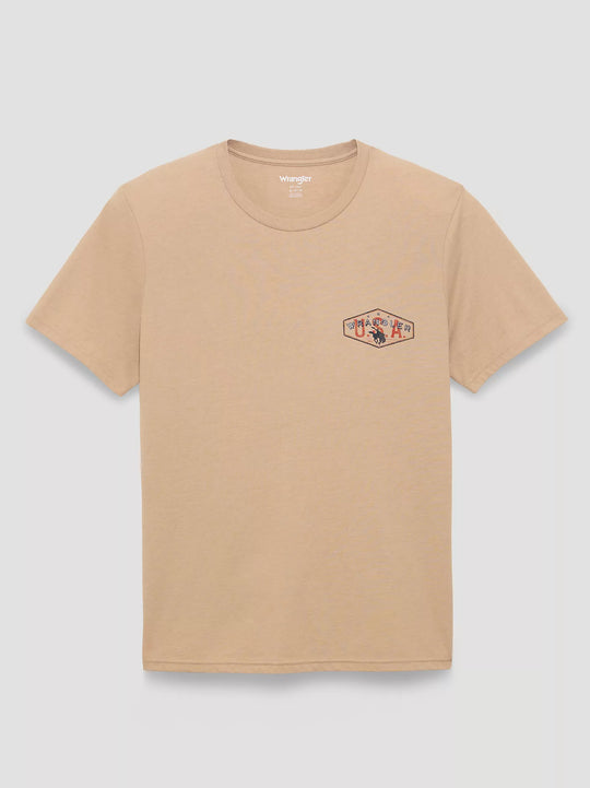 Men's USA Wrangler Rope Back Graphic T-Shirt - 112375736