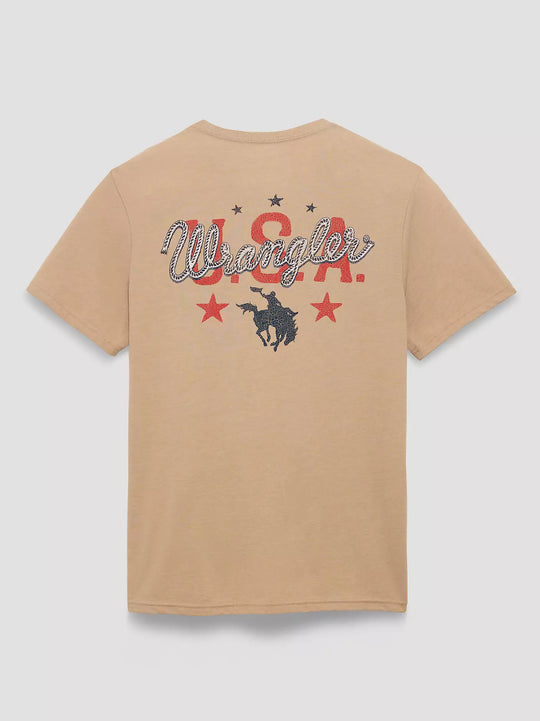Men's USA Wrangler Rope Back Graphic T-Shirt - 112375736