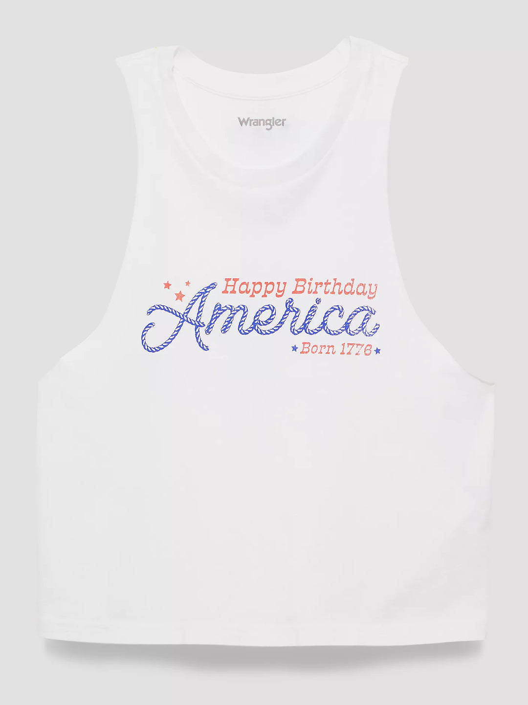 Ladies Wrangler Happy Birthday America Graphic Festival Tank - 112375868
