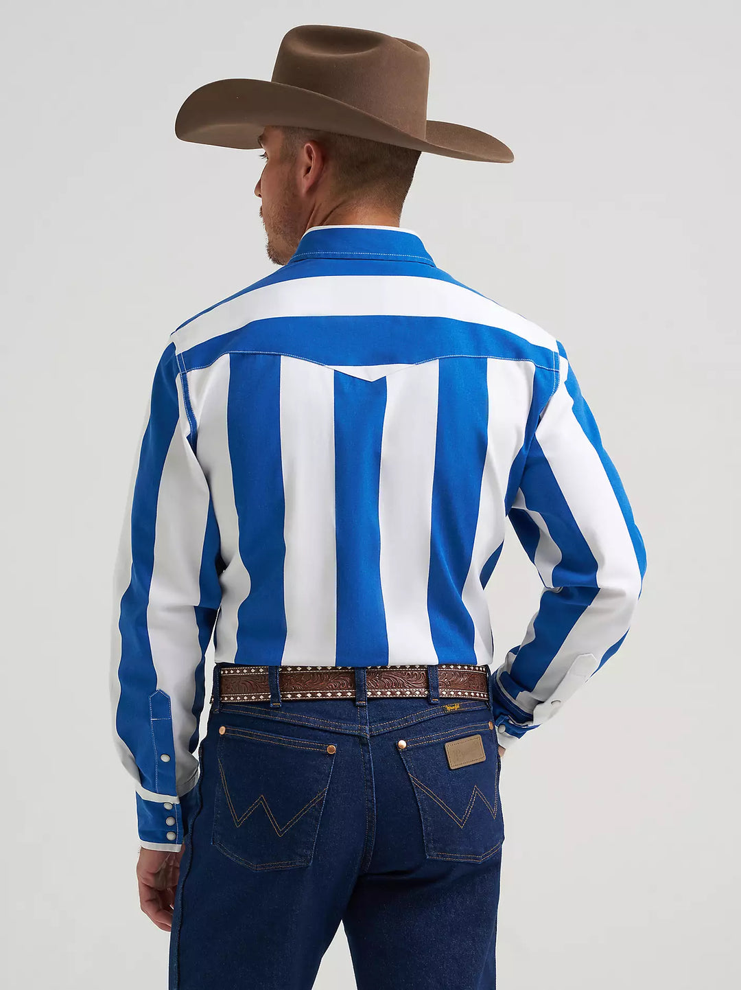 Men's Wrangler Vintage-Inspired Brushpopper Western Snap - 112375917