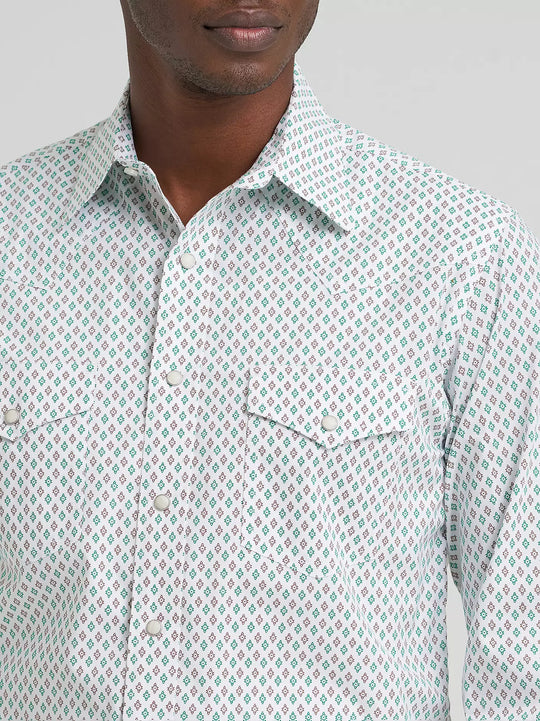 Men's Wrangler 20X® Competition Advanced Comfort Long Sleeve Two Pocket Western Snap Shirt - 112378711